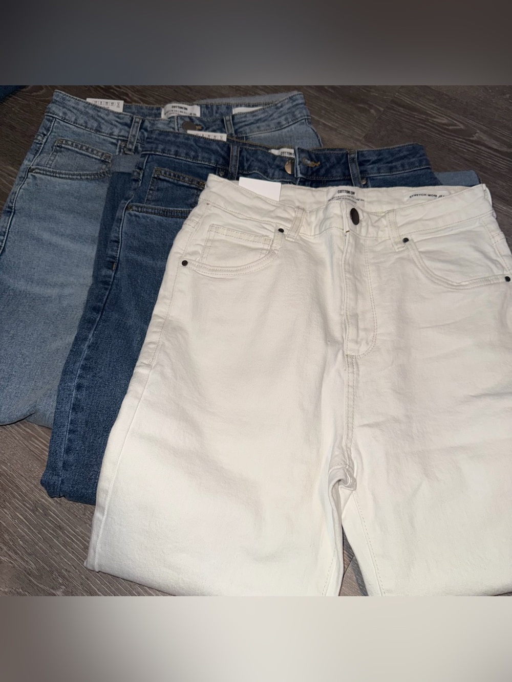 Set of 3 - Cotton On Stretch Mom Jeans Size 8 - Picture 3 of 3